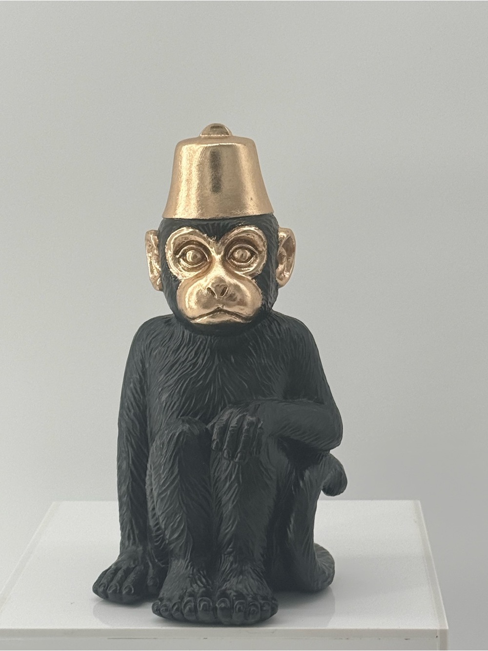 Z Gallerie Black and Gold Monkey Sculpture